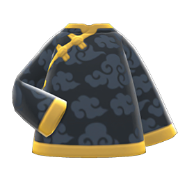 Animal Crossing Items Silk Shirt Black