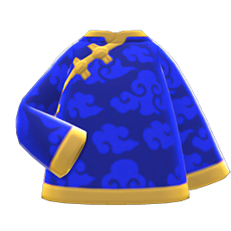 Animal Crossing Items Silk Shirt Blue