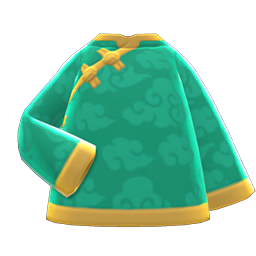 Animal Crossing Items Silk Shirt Green