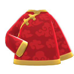 Animal Crossing Items Silk Shirt Red