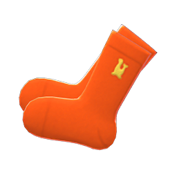 Animal Crossing Items Simple-accent Socks Orange