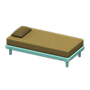 Animal Crossing Items Simple bed Brown Pillow and mattress color Blue