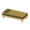 Animal Crossing Items Simple bed Brown Pillow and mattress color Natural