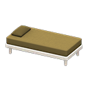 Animal Crossing Items Simple bed Brown Pillow and mattress color White