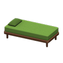 Animal Crossing Items Simple bed Green Pillow and mattress color Brown