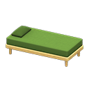 Animal Crossing Items Simple bed Green Pillow and mattress color Natural