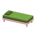 Animal Crossing Items Simple bed Green Pillow and mattress color Pink