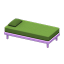 Animal Crossing Items Simple bed Green Pillow and mattress color Purple