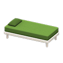 Animal Crossing Items Simple bed Green Pillow and mattress color White