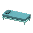 Animal Crossing Items Simple bed Light blue Pillow and mattress color Blue