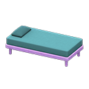 Animal Crossing Items Simple bed Light blue Pillow and mattress color Purple