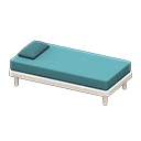 Animal Crossing Items Simple bed Light blue Pillow and mattress color White