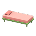 Animal Crossing Items Simple bed Pink Pillow and mattress color Green