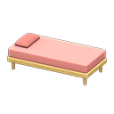 Animal Crossing Items Simple bed Pink Pillow and mattress color Natural