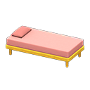 Animal Crossing Items Simple bed Pink Pillow and mattress color Yellow