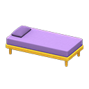 Animal Crossing Items Simple bed Purple Pillow and mattress color Yellow