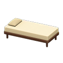 Animal Crossing Items Simple bed White Pillow and mattress color Brown