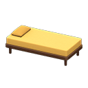 Animal Crossing Items Simple bed Yellow Pillow and mattress color Brown