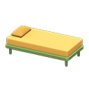 Animal Crossing Items Simple bed Yellow Pillow and mattress color Green