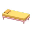 Animal Crossing Items Simple bed Yellow Pillow and mattress color Pink