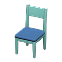 Animal Crossing Items Simple chair Blue Cushion color Blue