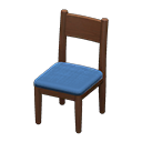 Animal Crossing Items Simple chair Blue Cushion color Brown