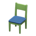 Animal Crossing Items Simple chair Blue Cushion color Green