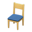 Animal Crossing Items Simple chair Blue Cushion color Natural