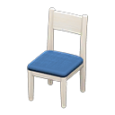 Animal Crossing Items Simple chair Blue Cushion color White