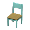 Animal Crossing Items Simple chair Brown Cushion color Blue