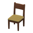 Animal Crossing Items Simple chair Brown Cushion color Brown