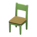 Animal Crossing Items Simple chair Brown Cushion color Green