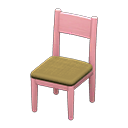 Animal Crossing Items Simple chair Brown Cushion color Pink