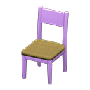 Animal Crossing Items Simple chair Brown Cushion color Purple