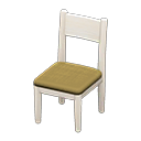 Animal Crossing Items Simple chair Brown Cushion color White