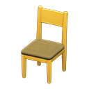 Animal Crossing Items Simple chair Brown Cushion color Yellow