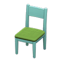 Animal Crossing Items Simple chair Green Cushion color Blue