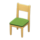 Animal Crossing Items Simple chair Green Cushion color Natural