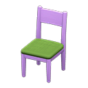 Animal Crossing Items Simple chair Green Cushion color Purple