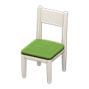 Animal Crossing Items Simple chair Green Cushion color White