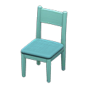 Animal Crossing Items Simple chair Light blue Cushion color Blue