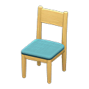 Animal Crossing Items Simple chair Light blue Cushion color Natural