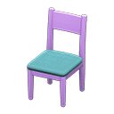 Animal Crossing Items Simple chair Light blue Cushion color Purple