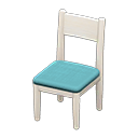 Animal Crossing Items Simple chair Light blue Cushion color White