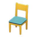 Animal Crossing Items Simple chair Light blue Cushion color Yellow