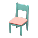 Animal Crossing Items Simple chair Pink Cushion color Blue