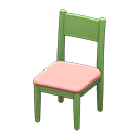 Animal Crossing Items Simple chair Pink Cushion color Green