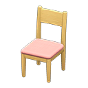 Animal Crossing Items Simple chair Pink Cushion color Natural