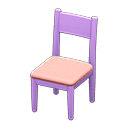 Animal Crossing Items Simple chair Pink Cushion color Purple