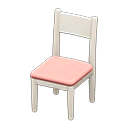 Animal Crossing Items Simple chair Pink Cushion color White